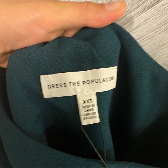 DRESS THE POPULATION Tiffany One Shoulder MIDI Dress - Picture 5 of 7